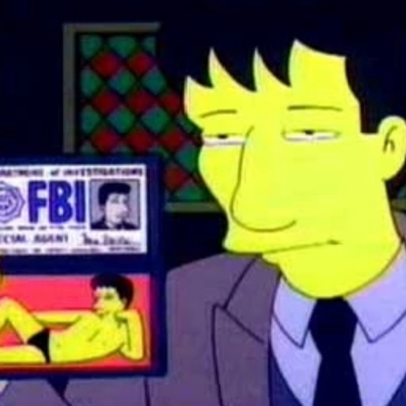 Simpsons Fox Mulder FBI badge pin - Picture 5 of 5